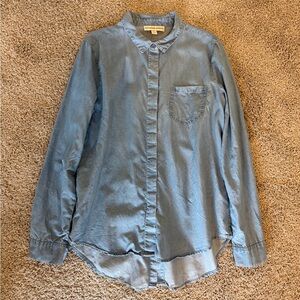 Women's Blue Button Down Shirt